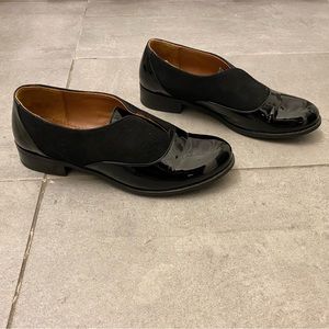 Julia Bo Patent Leather/Suede Slip on Loafers Hand Crafted Never Worn Size 37